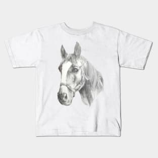 Stunning, realistic drawing of a horse Kids T-Shirt